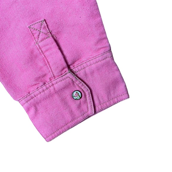 Bit & Bridle Women’s Pink Denim Snap Button Down Shirt - Picture 2 of 4